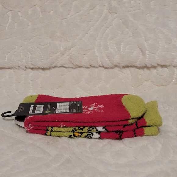 Bioworld Grinch Crew Socks 1 Pair Christmas Womens Sock Size 9-11 Shoes 5-10 New - Picture 5 of 10